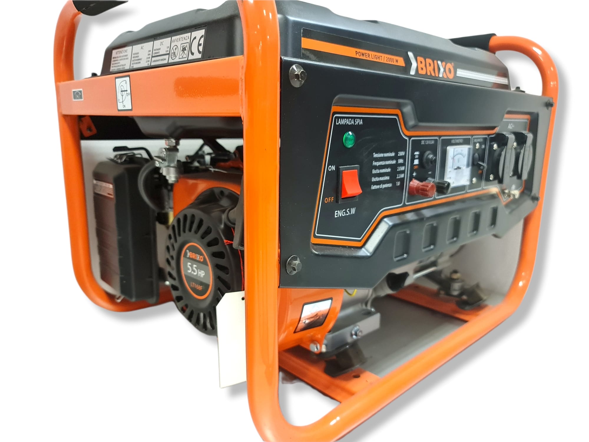 Gruppo elettrogeno generatore di corrente Power Light 2200W Brixo