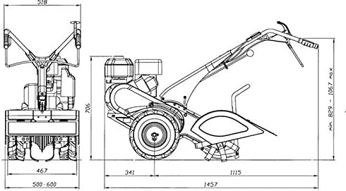 Motocoltivatore semovente con fresa a zappe motore 5.5 hp trasmissione con retromarcia Green Cat Terra