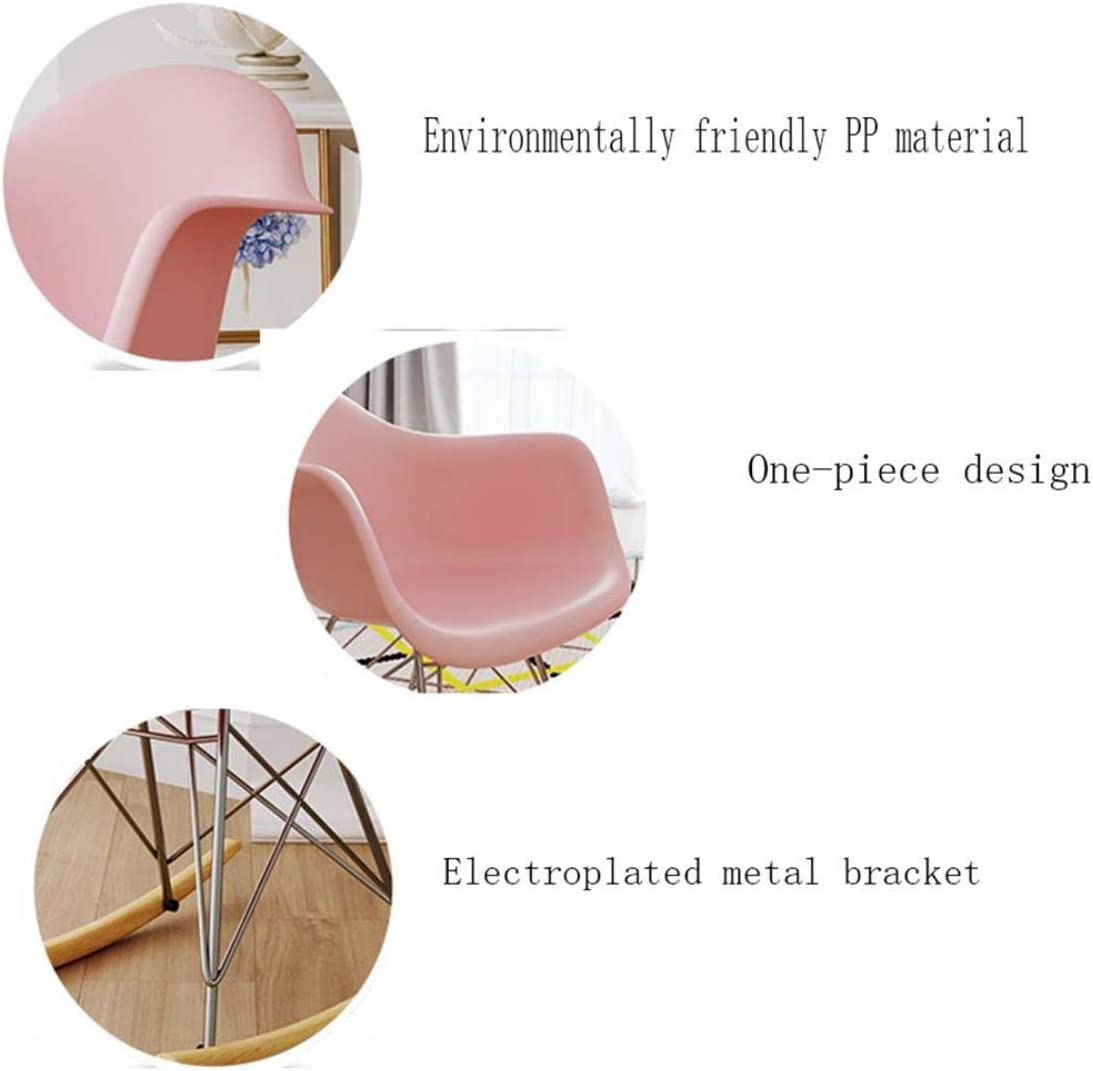 Sedia poltrona a dondolo da interno ufficio salotto con struttura in acciaio e seduta in ABS Julian