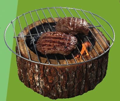 Barbecue kit accendifuoco griglia pronta in legno naturale di ontano a carbone usa e getta Ecogrill El Gaucho Take Away