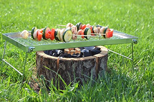 Barbecue kit accendifuoco griglia pronta in legno naturale di ontano a carbone usa e getta Ecogrill El Gaucho Take Away