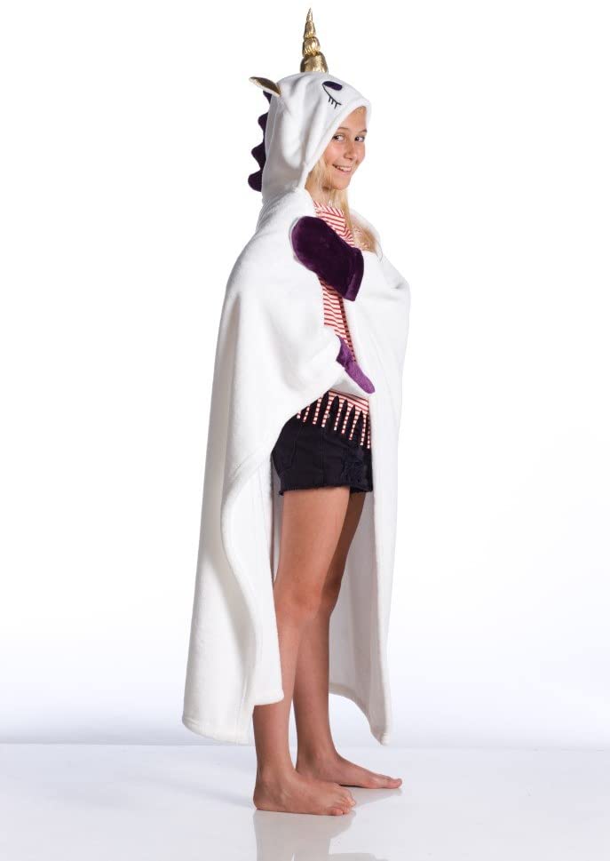 Coperta plaid mantella con cappuccio e guanti Unicorno Blanket Kanguru