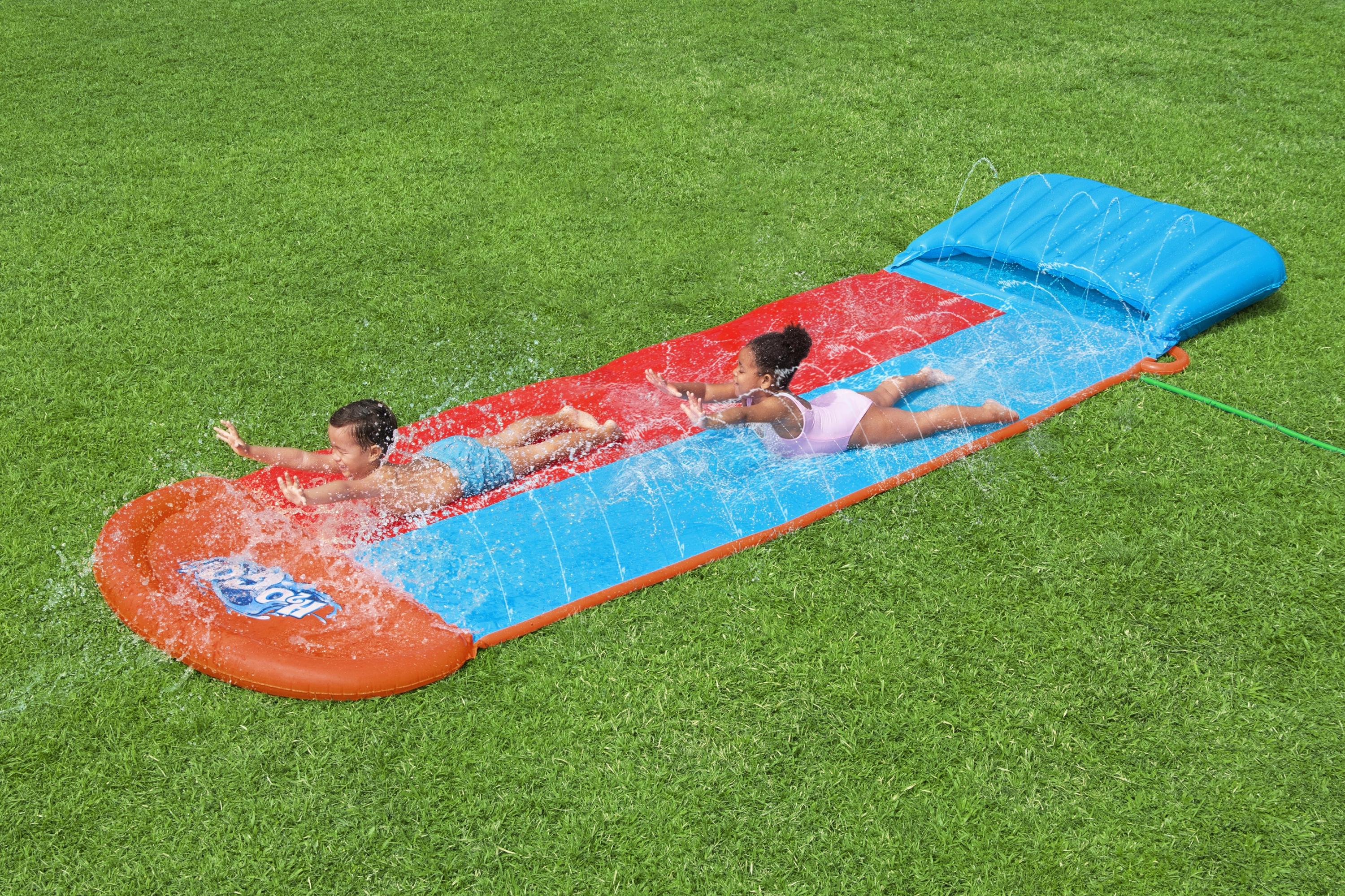 Scivolo doppio gonfiabile H2OGO Tsunami Splash Ramp 488 cm Bestway 52478