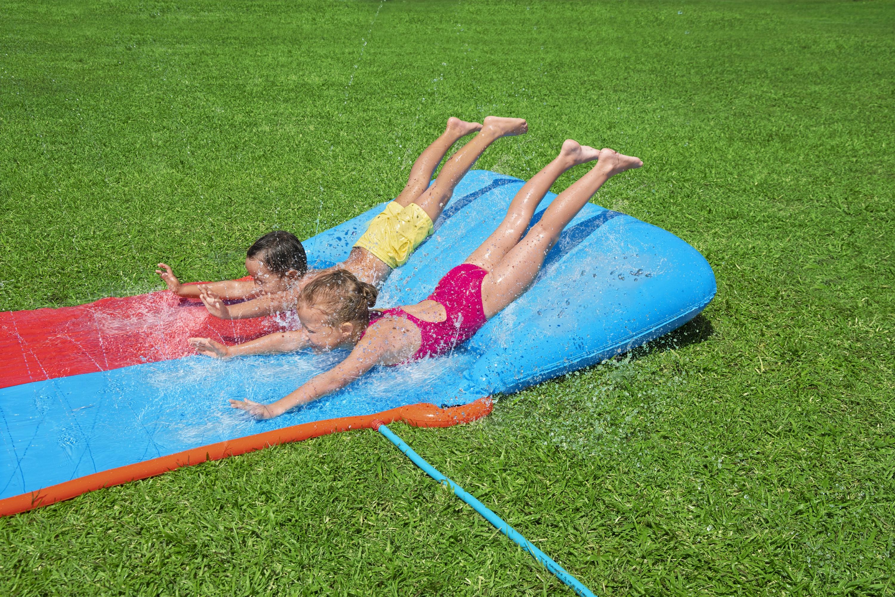 Scivolo doppio gonfiabile H2OGO Tsunami Splash Ramp 488 cm Bestway 52478