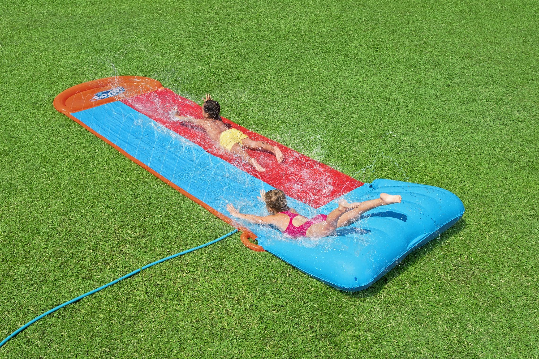 Scivolo doppio gonfiabile H2OGO Tsunami Splash Ramp 488 cm Bestway 52478
