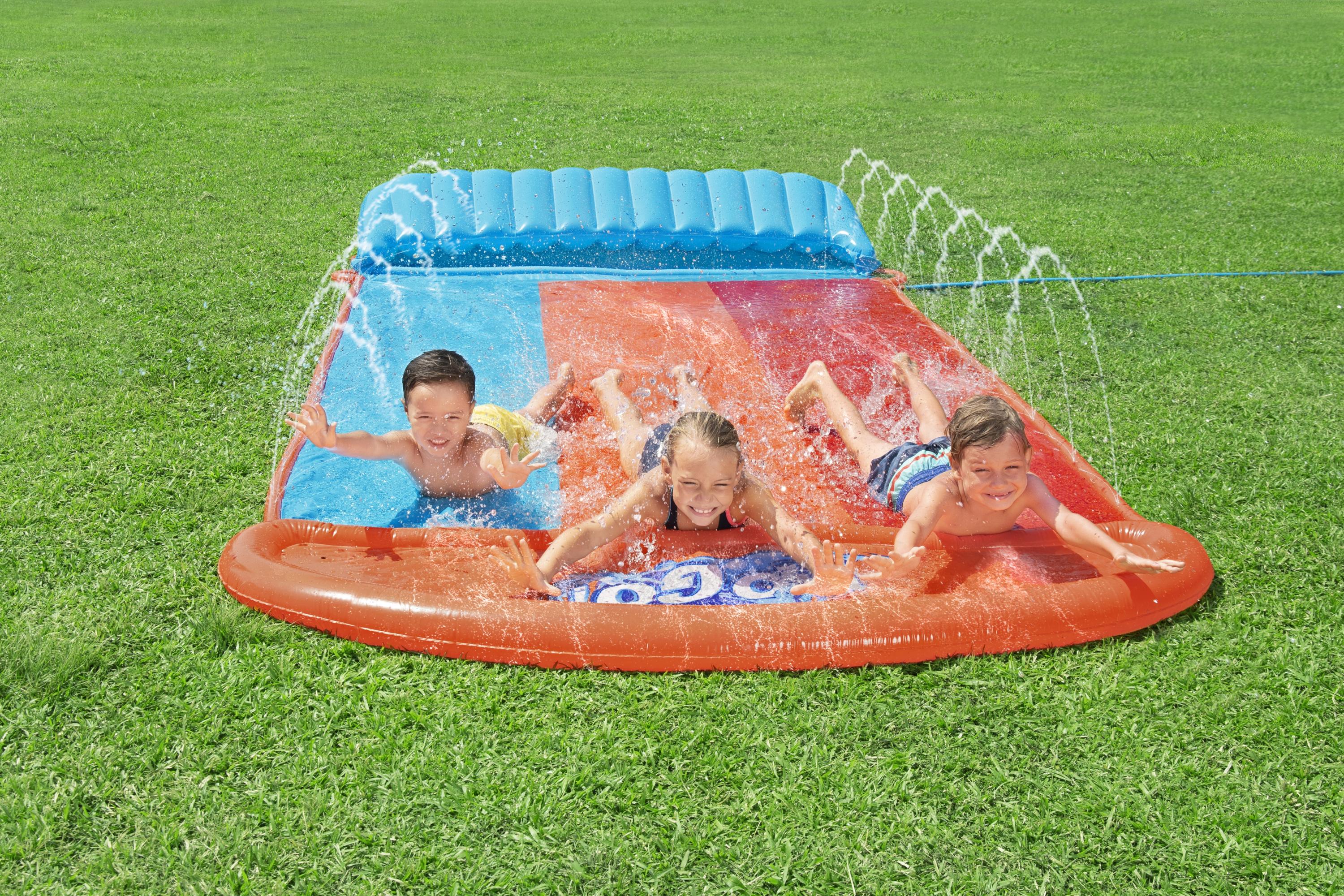 Scivolo triplo gonfiabile H2OGO Tsunami Splash Ramp 488 cm Bestway 52479