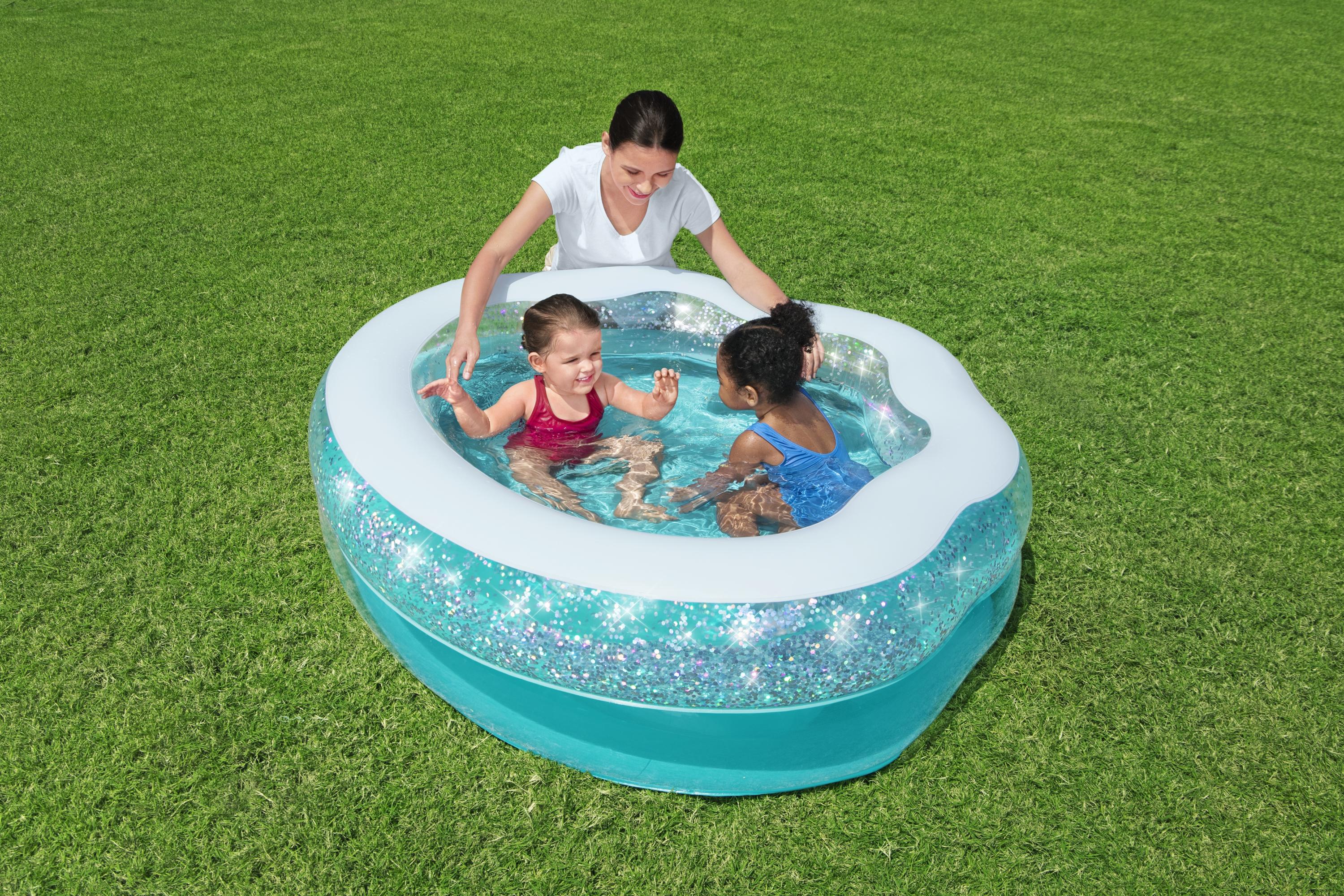 Piscina gonfiabile conchiglia 2 anelli con glitter BestWay 52489
