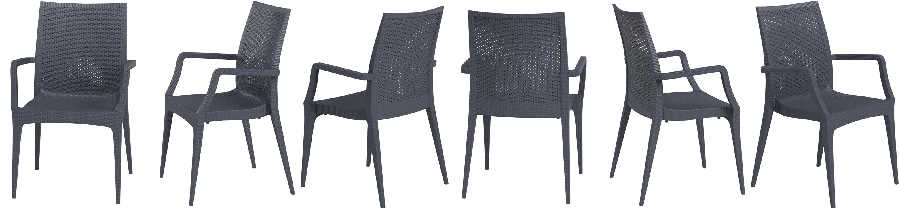 Sedia poltrona in resina effetto rattan Bistrot Grandsoleil