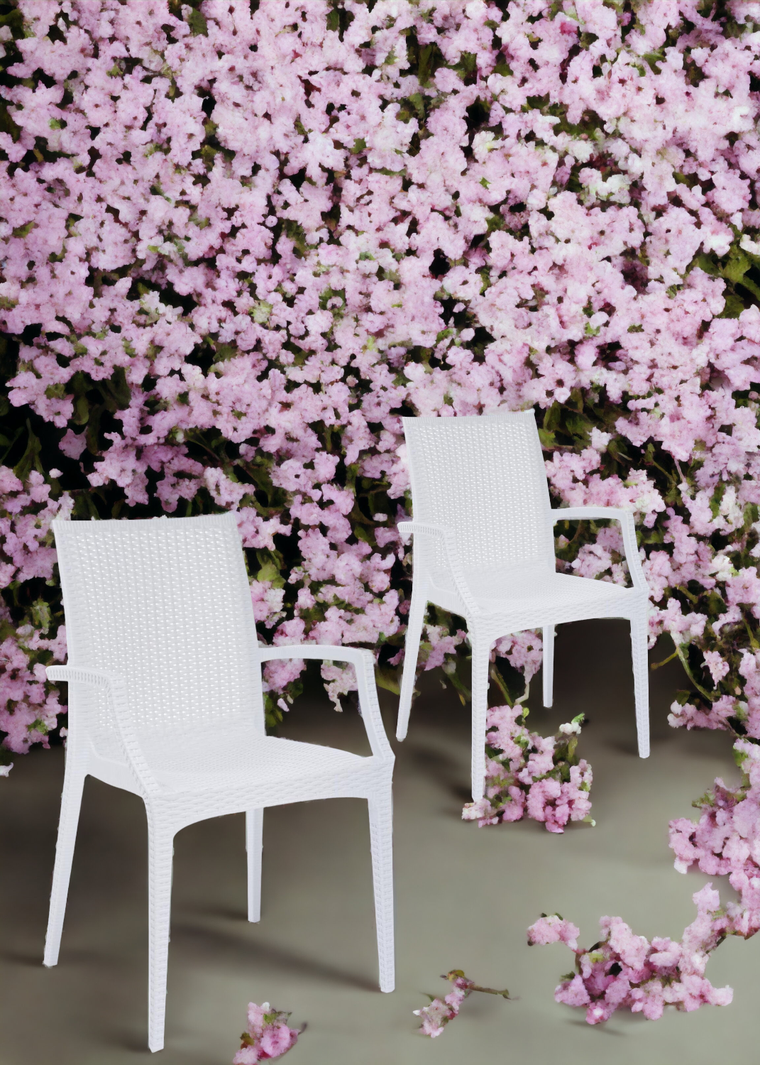 Sedia poltrona impilabile da esterno casa giardino con struttura in resina effetto rattan Bristrot Grandsoleil