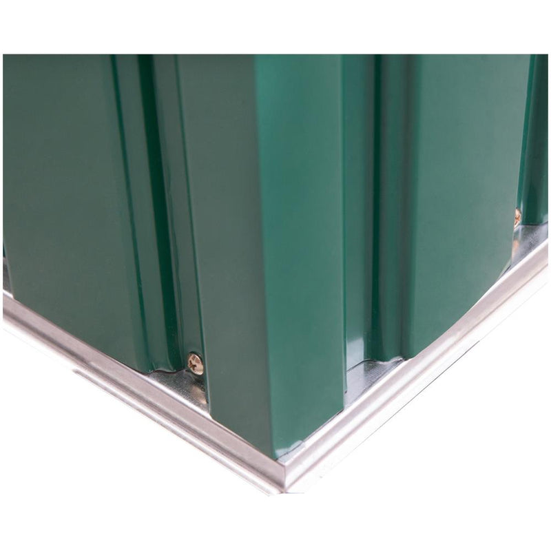 Casetta box deposito porta attrezzi in lamiera cm 277x191 verde con 2 po