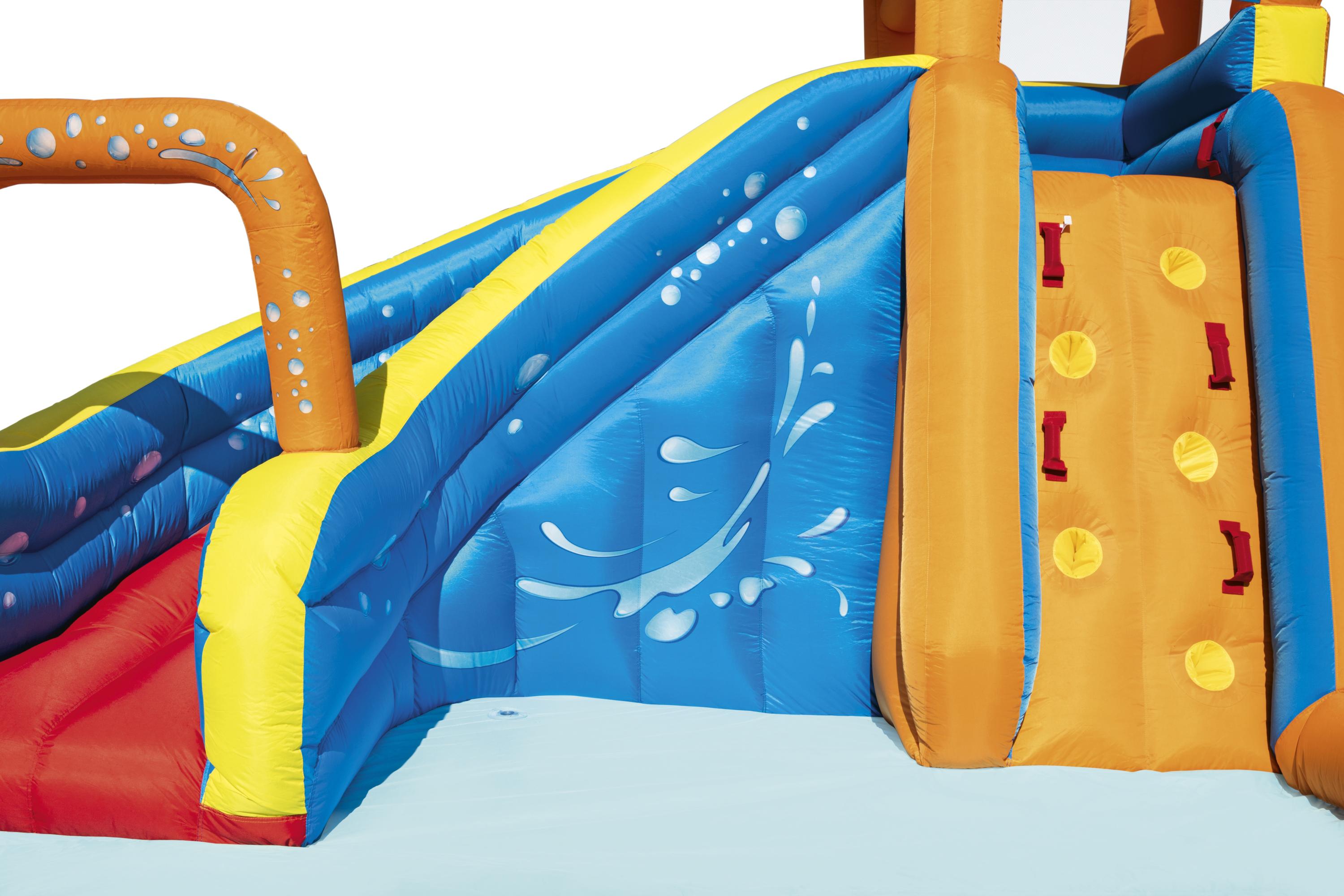 Parco giochi gonfiabile H2OGO scivolo ed arrampicata Turbo Splash Bestwa