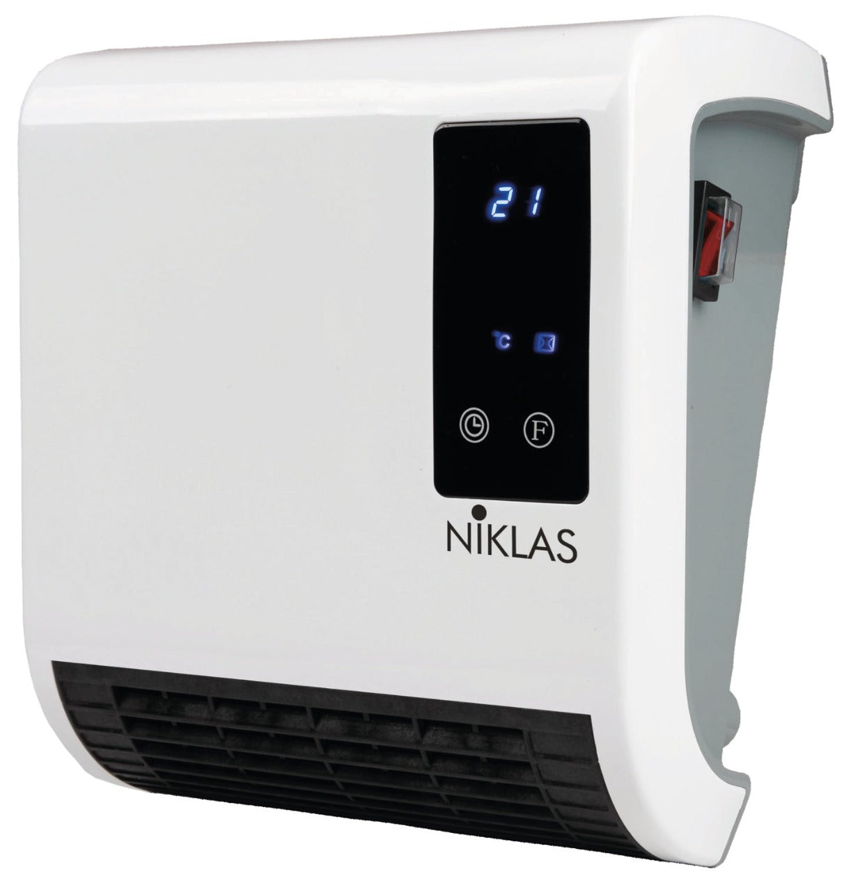 Termoventilatore caldobagno stufa elettrica a parete 2000 W Trendy Digital Niklas