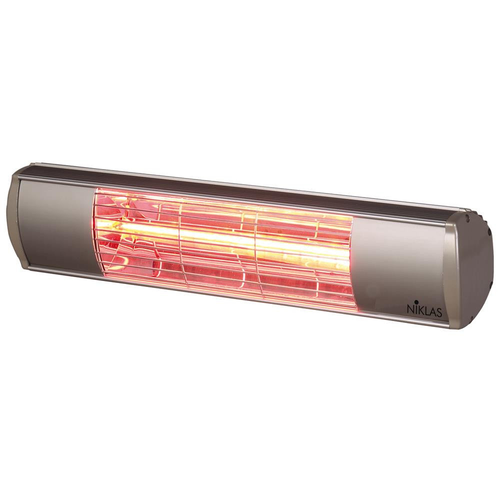 Riscaldatore Stufa termopatio infrarossi da parete per esterno 2000 w Sole Mezzanotte Niklas