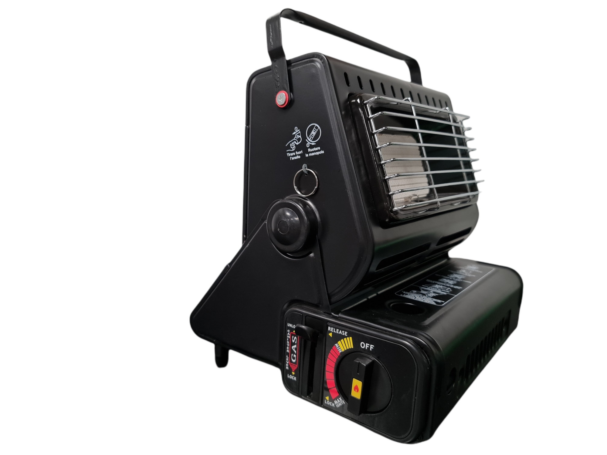 Stufetta fornello gas gpl butano portatile 2 in 1 caldo d'asporto Niklas