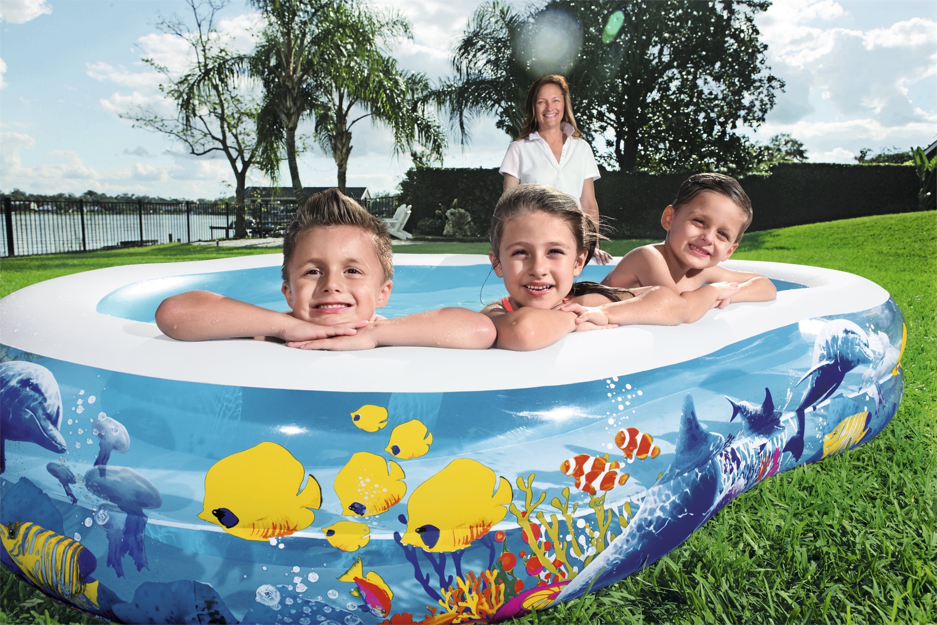 Piscina gonfiabile Family ad Otto barriera corallina BestWay 54118