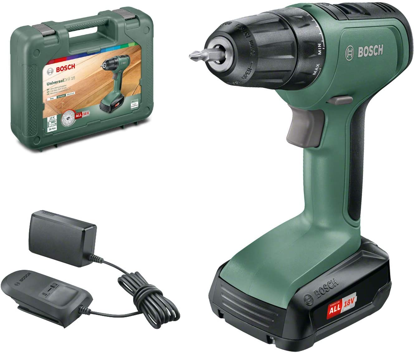 Trapano Avvitatore a Batteria con 2 velocità BOSCH UniversalDrill 18