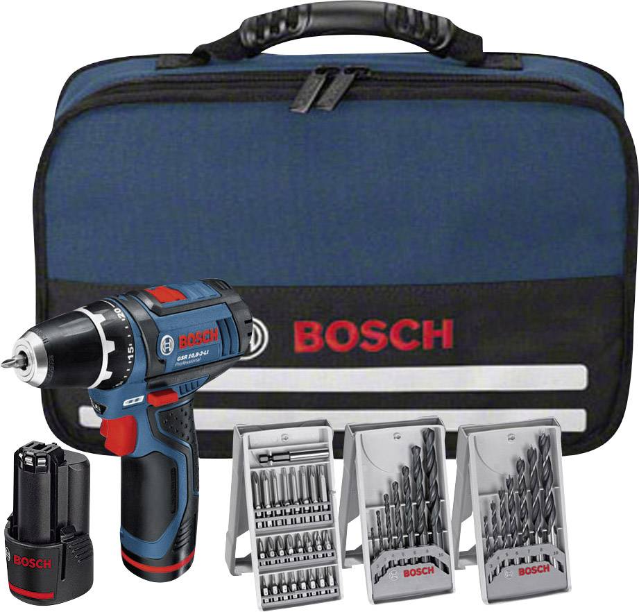 Kit Trapano-avvitatore 12V + set 39 accessori BOSCH Professional GSR12V-15