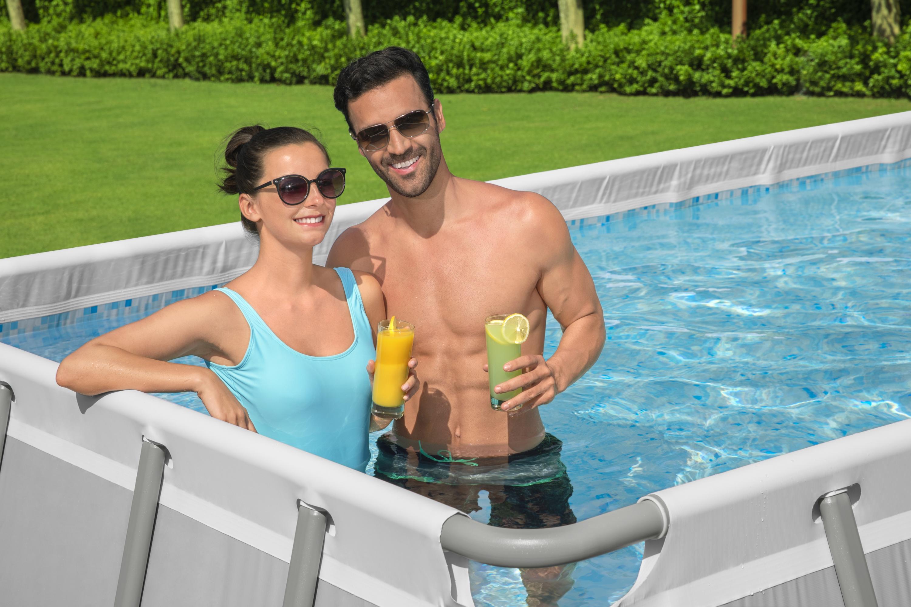 Piscina fuori terra rettangolare Power Steel 640x274x132 cm Bestway 5611Z