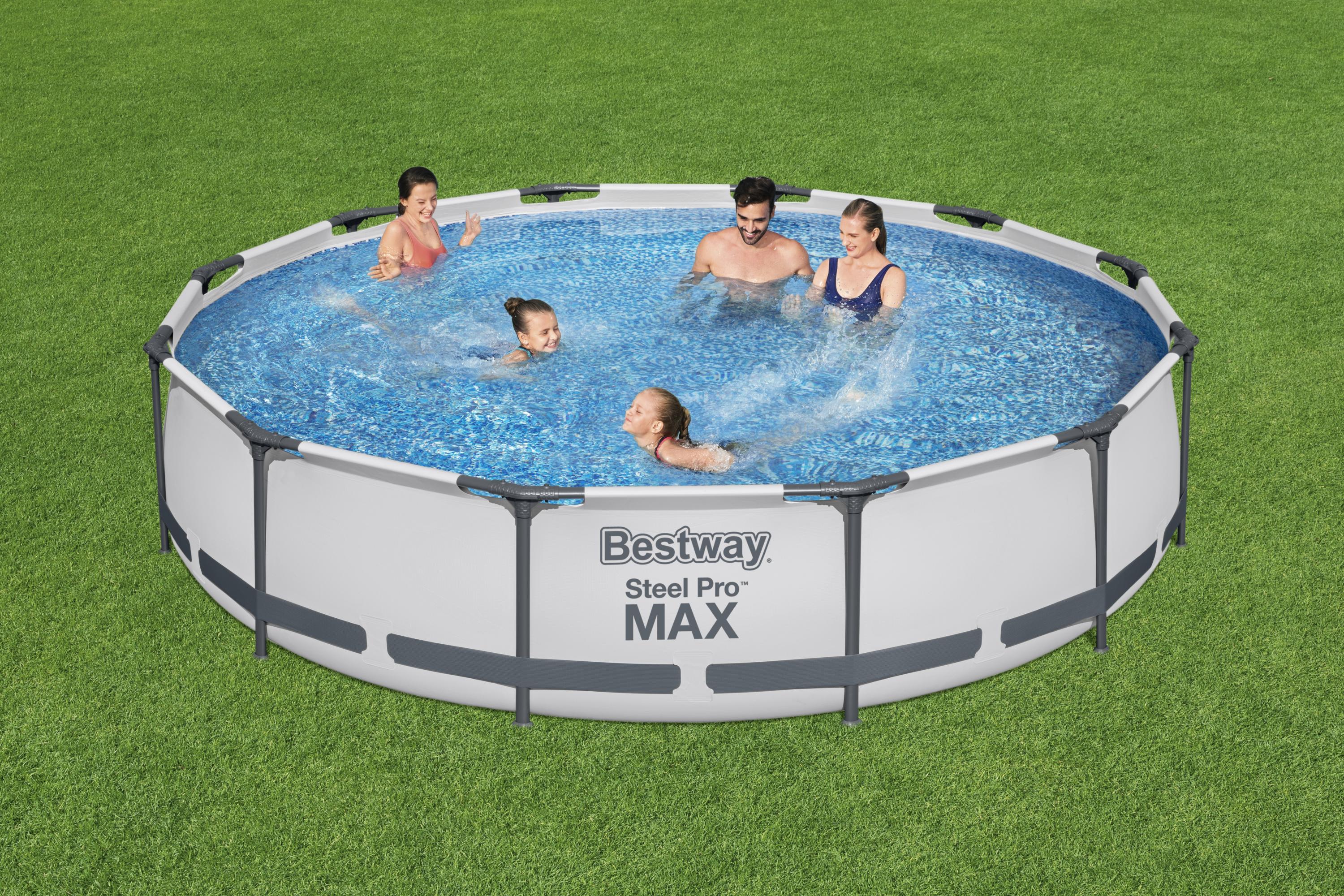 Piscina con struttura rotonda Steel Pro MAX 366x76 cm Bestway 56416