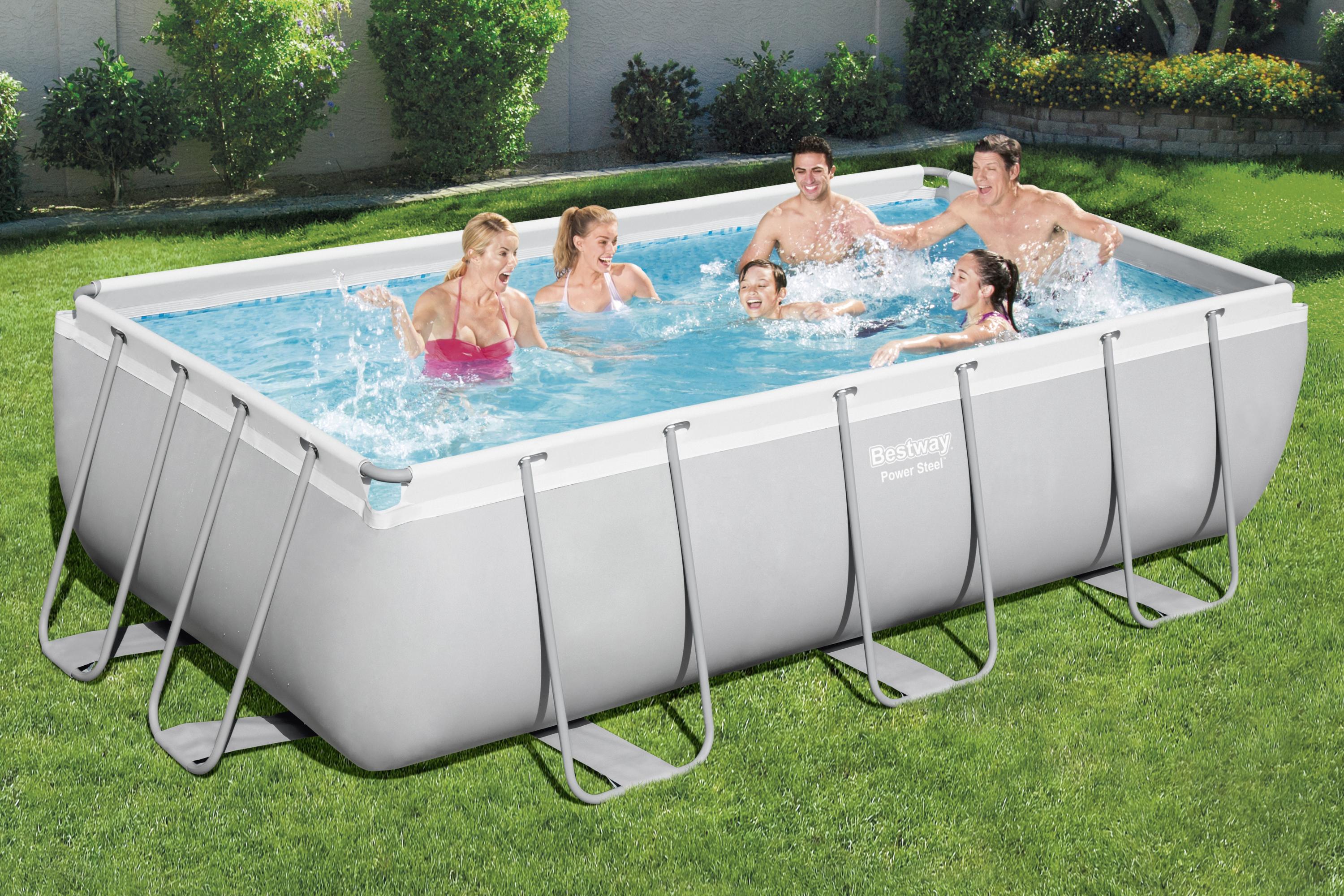 Piscina rettangolare Power Steel Frame  Rettangolare 400x200x100 cm Bestway 56441