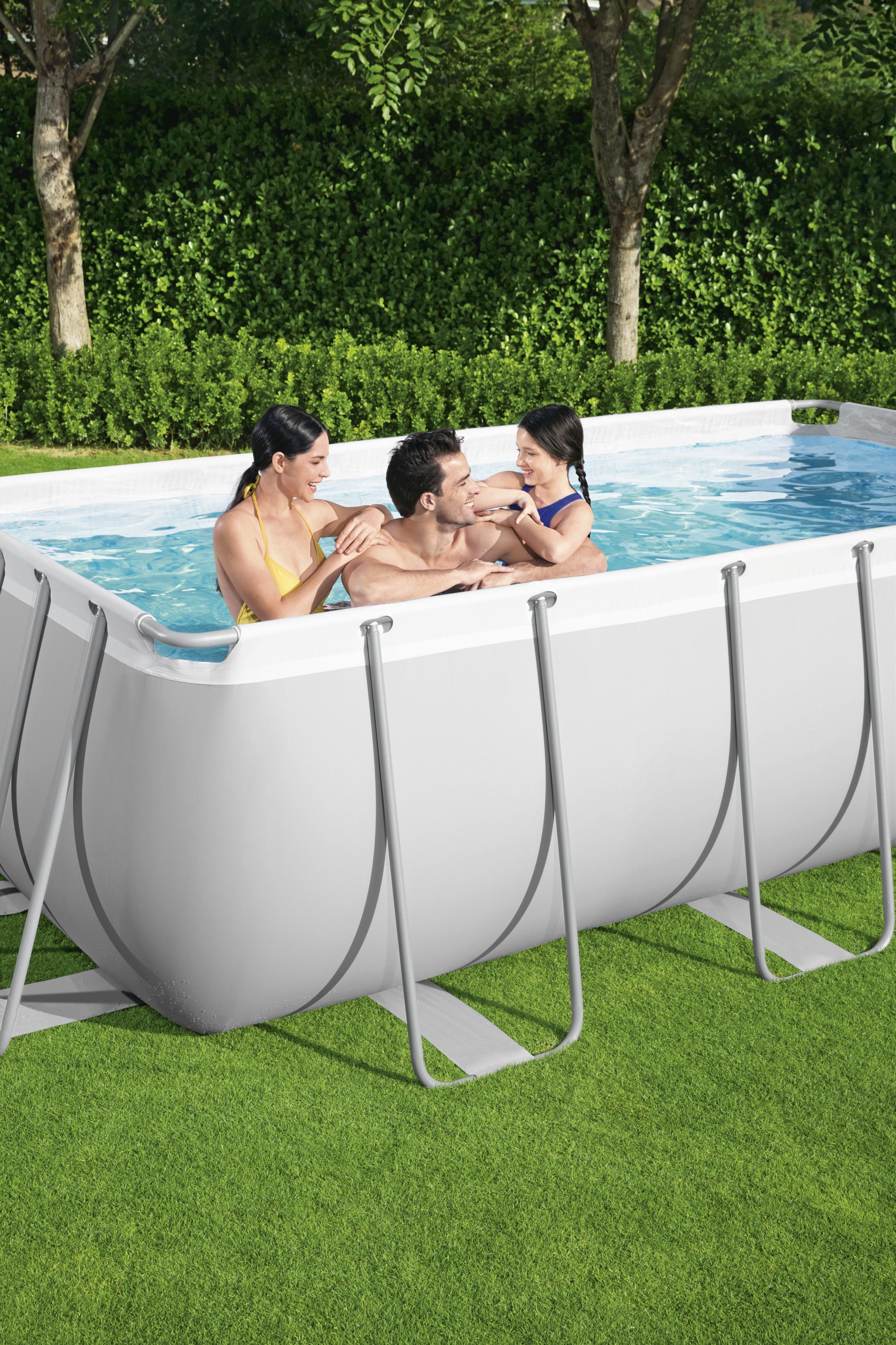 Piscina Power Steel Frame Rettangolare 412x201x122 cm Bestway 56456