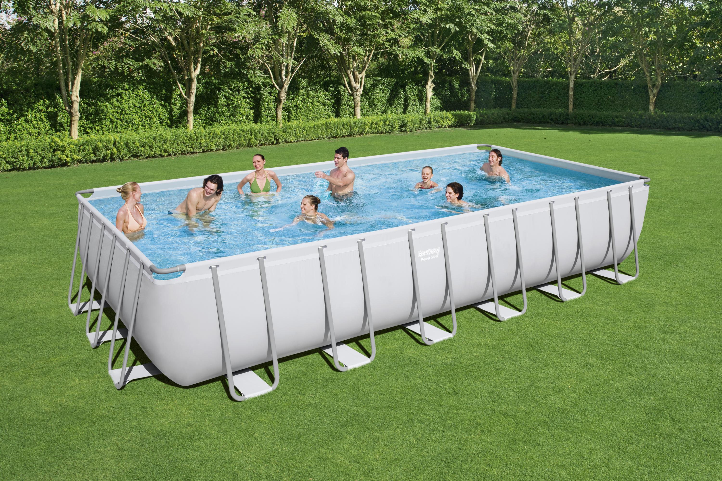Piscina rettangolare con struttura Power Steel Frame 732X366X132 Bestway 56475