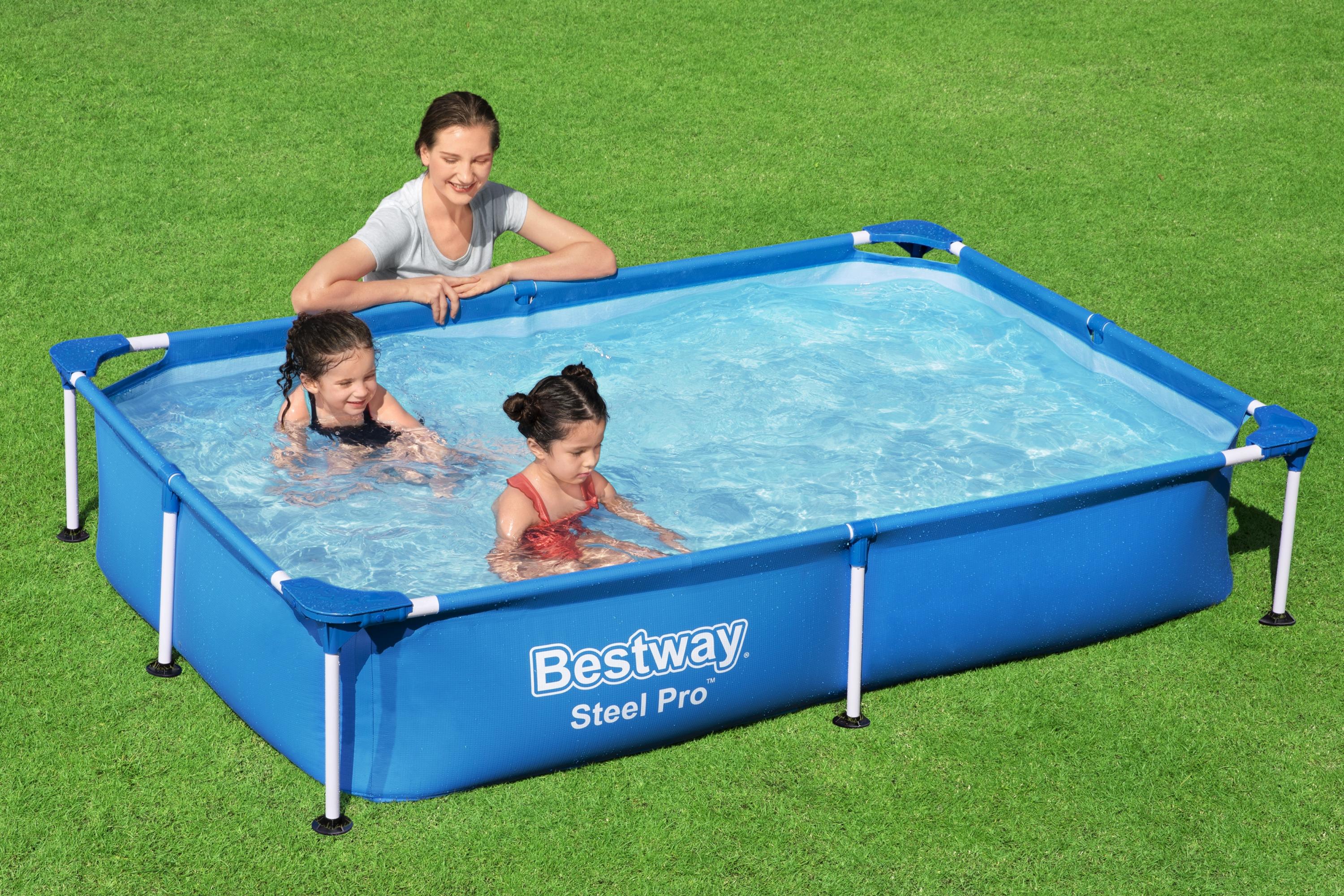 Piscina Steel Pro Frame Rettangolare Cm 221X150X43 Bestway 56401