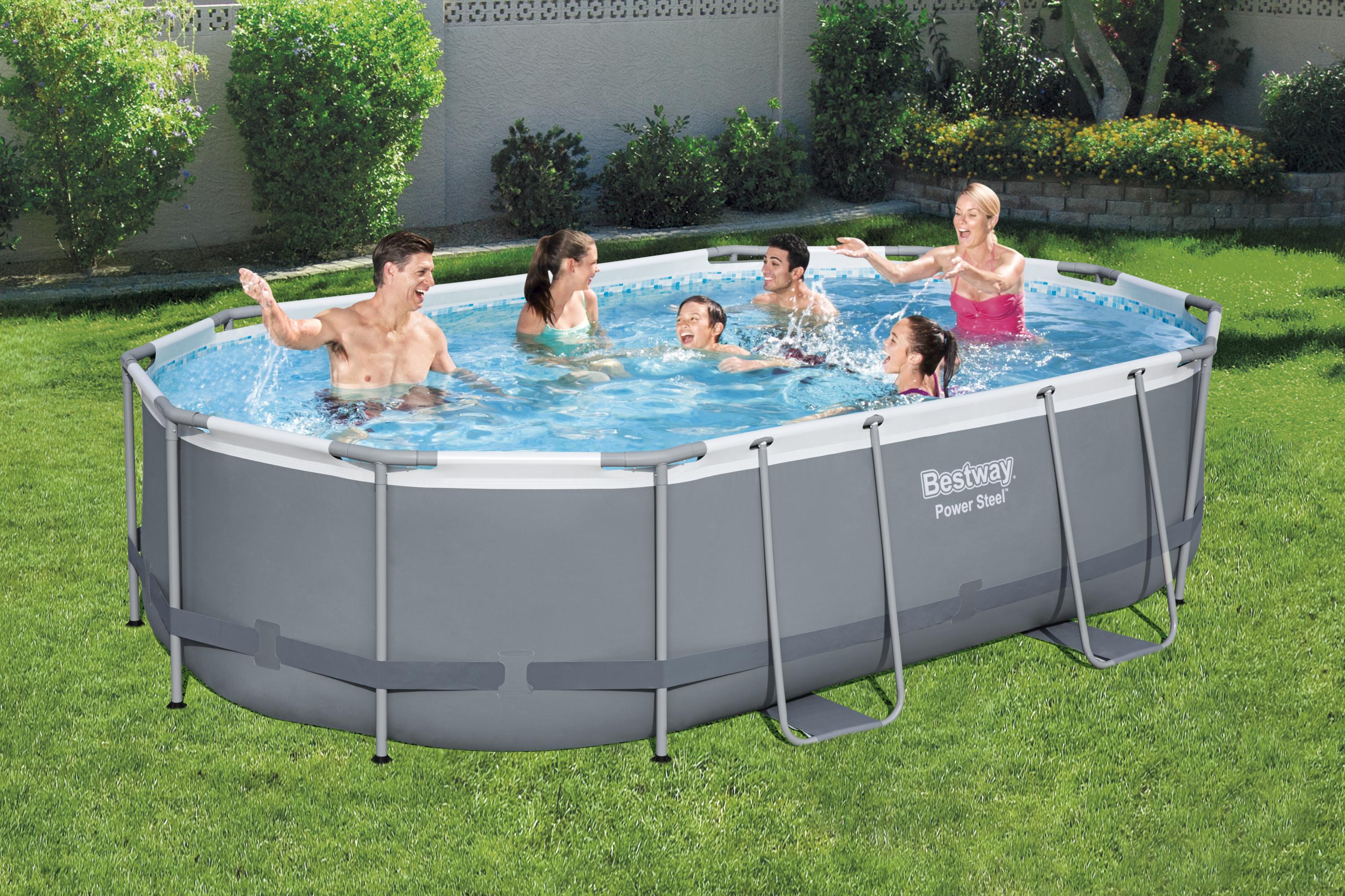 Piscina fuori terra Ovale Power Steel da 488X305X107 cm Bestway 56448