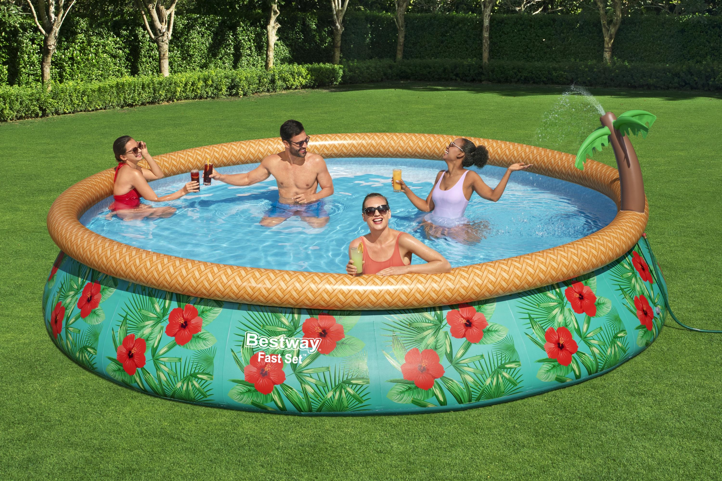 Piscina con Anello Autoportante 457x84 cm Paradise Palms fast set Bestway 57416