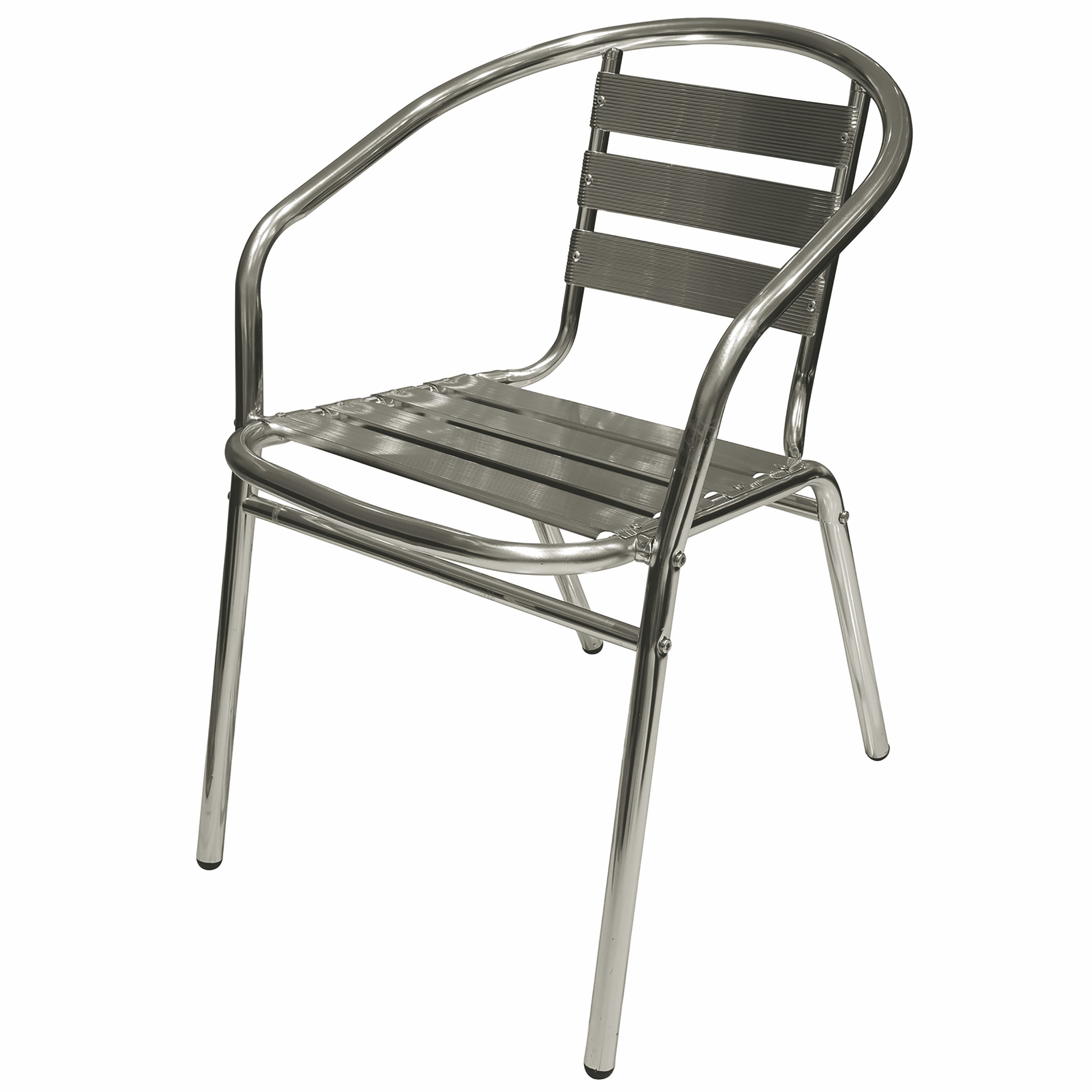 Poltrona impilabile da esterno in alluminio per arredo bar e pub