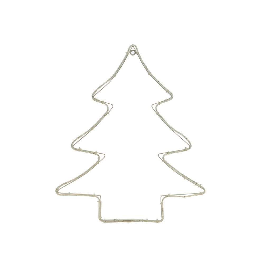 Insegna luminosa Albero 40 microled abatteria, bianco caldo, uso interno 56x44 cm