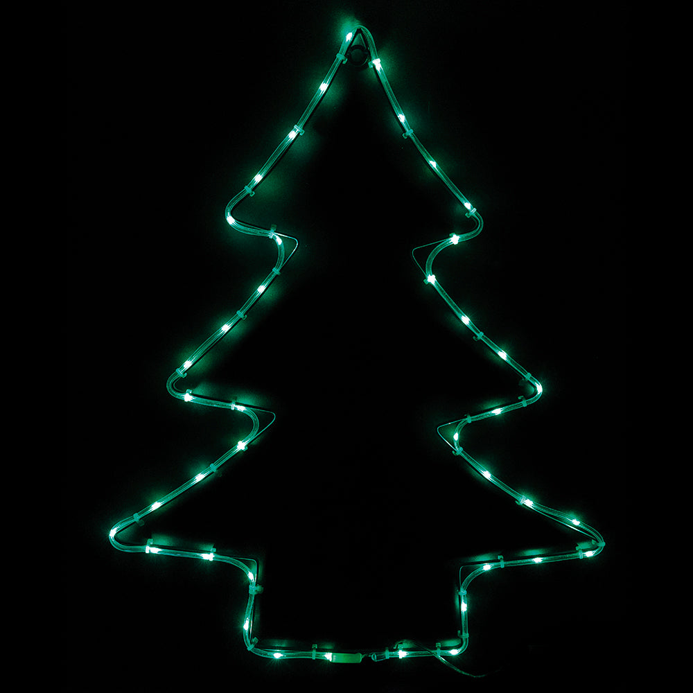 Decorazione insegna luminosa da appendere albero con 40 microled a batteria per uso interno 56x44 cm