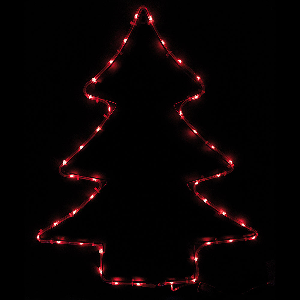 Decorazione insegna luminosa da appendere albero con 40 microled a batteria per uso interno 56x44 cm