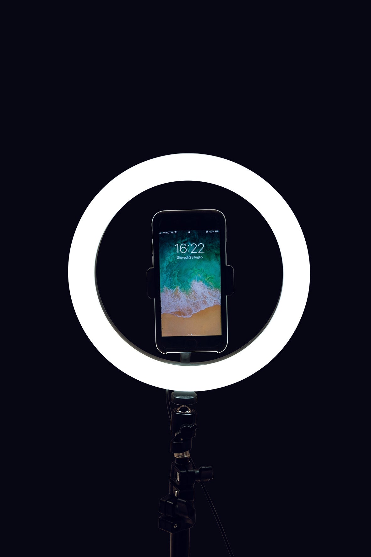 Ring Light Lampada per selfie 128 led  supporto per smartphone 