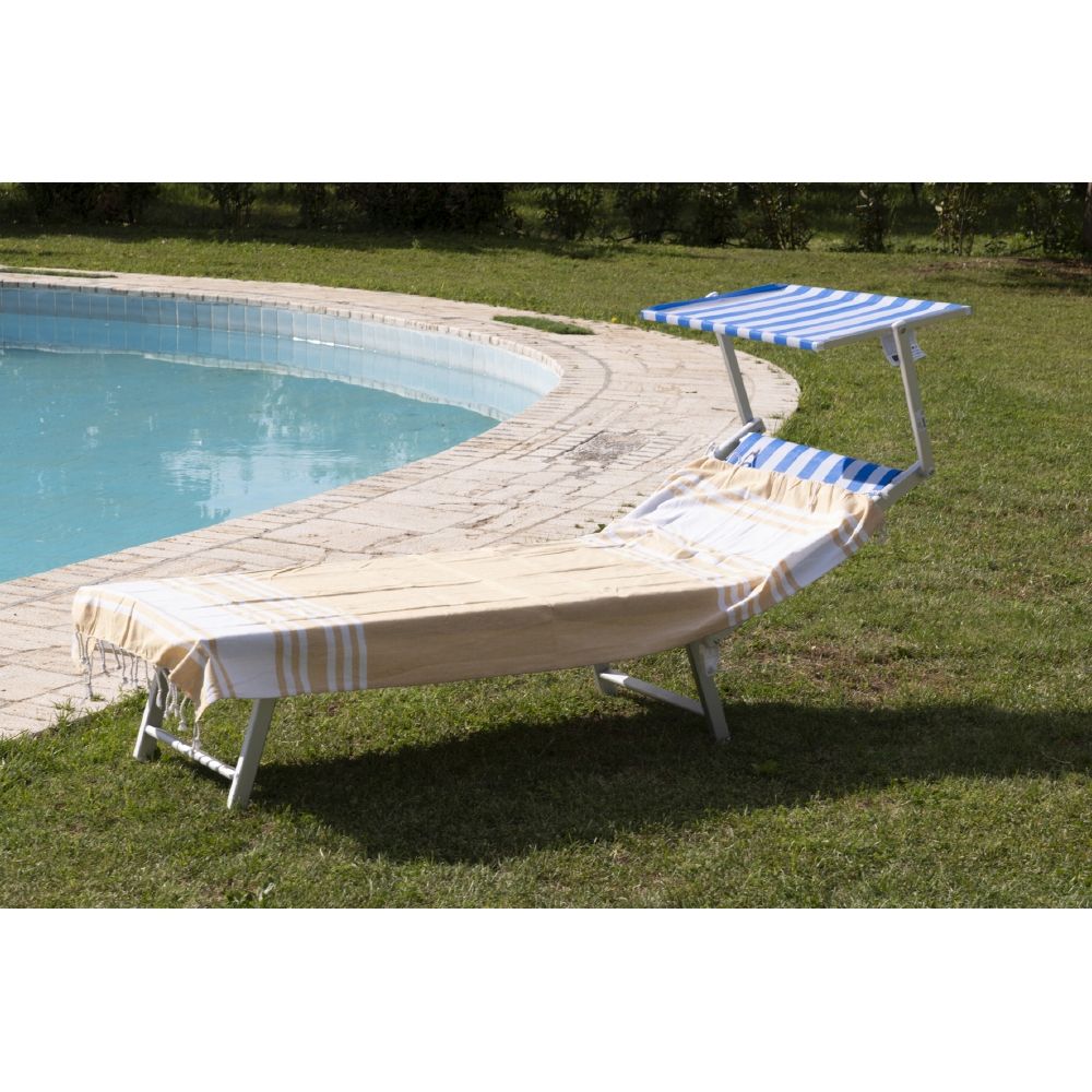 Telo asciugamano da spiaggia pareo 90x180 cm in cotone con frange leggero e traspirante Maratea