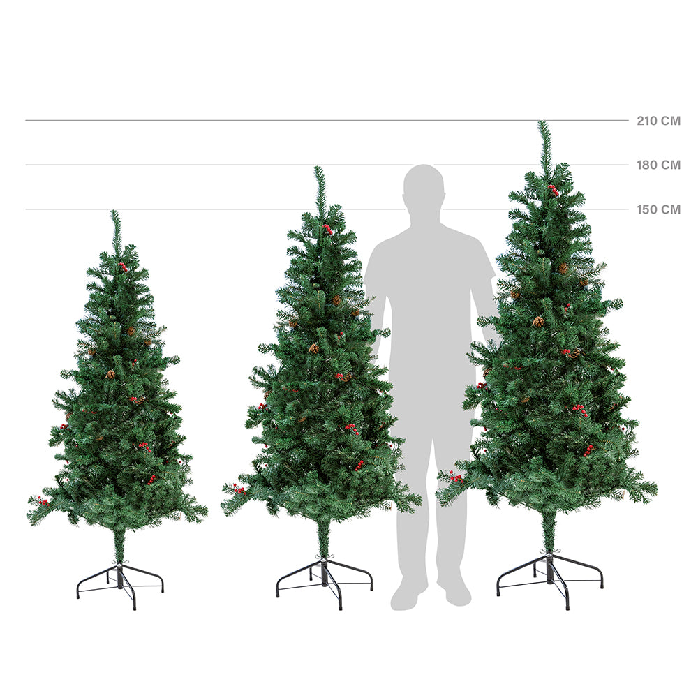 Sestriere Albero con pigne e bacche 360 rami h.150cm