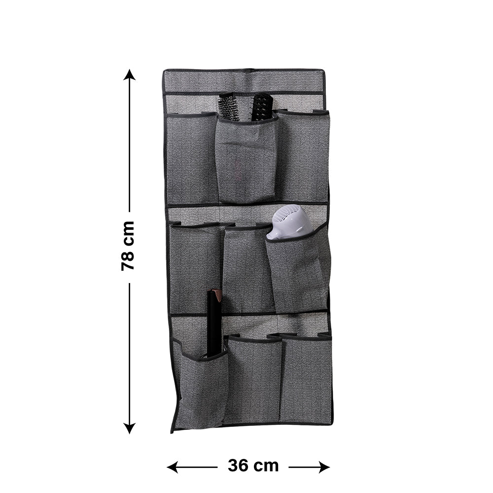 Portatutto 9 tasche in tessuto effetto spigato36xh.78 cm, Sìordine