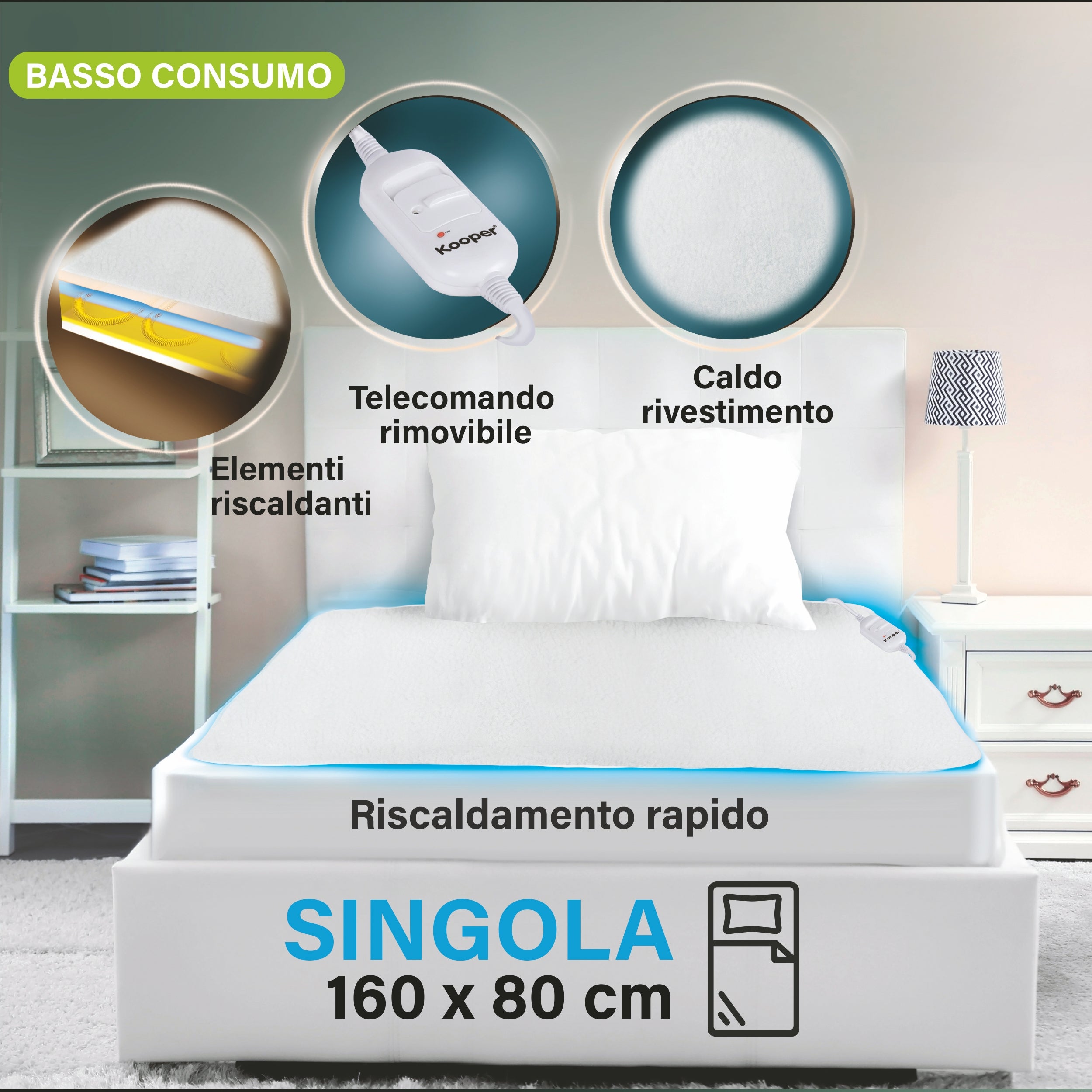 Pisola Termocoperta singola  riscaldamento rapido  2 livelli di