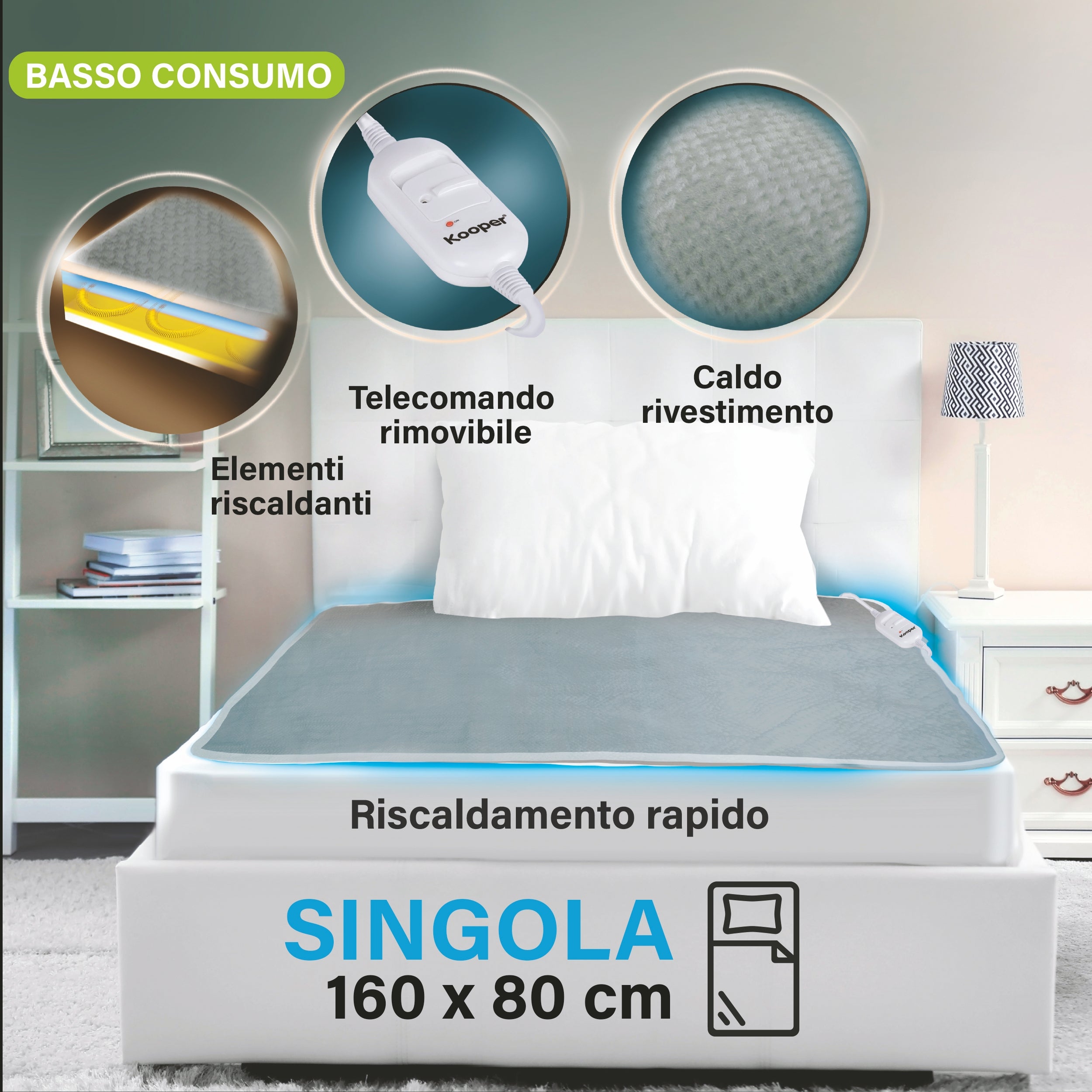 Pisola Termocoperta singola  riscaldamento rapido  2 livelli di