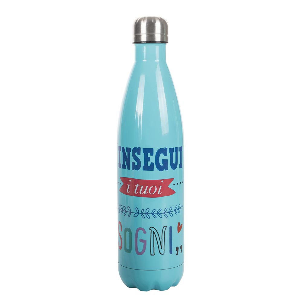 Bottiglia termica 500 ml in acciaio inox antiurto con tappo ermetico