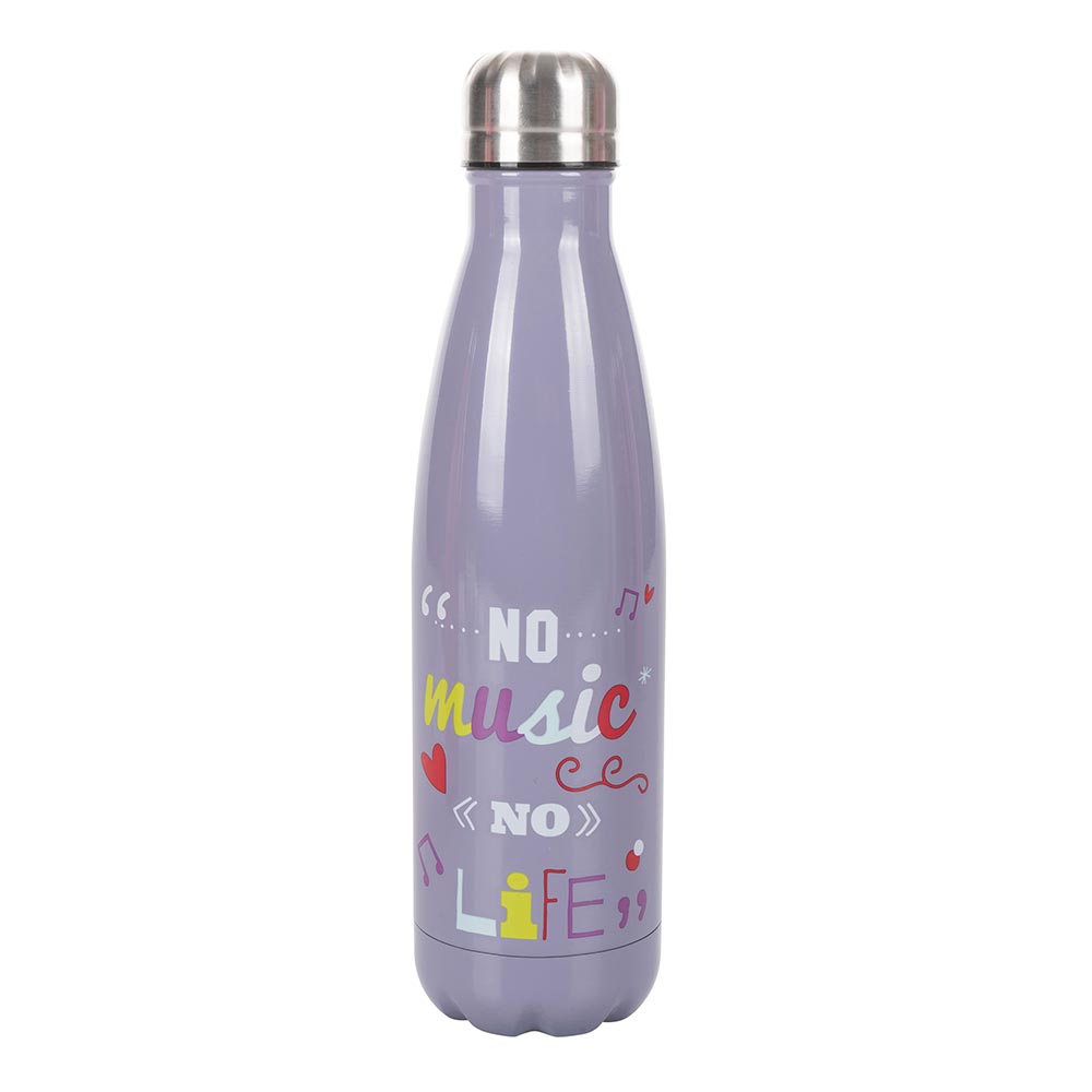 Bottiglia termica 500 ml in acciaio inox decorato colorato con tappo ermetico