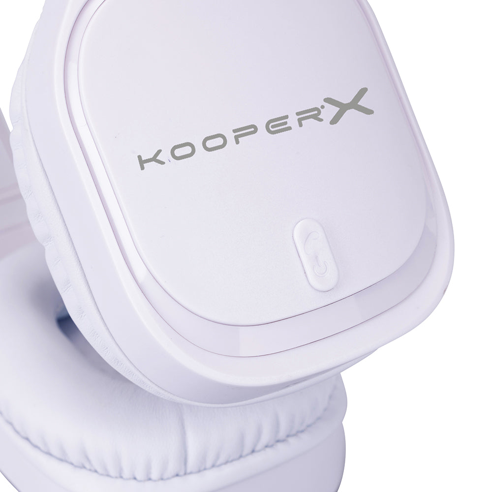 Cuffie da gaming on-ear wireless senza fili leggere e regolabili con imbottitura morbida per orecchie ed isolamento dei suoni esterni KooperX