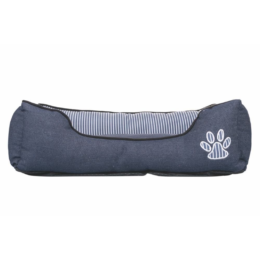 Duppidù Cuccia per cani in tessuto oxford effetto jeans 46x38x15 cm