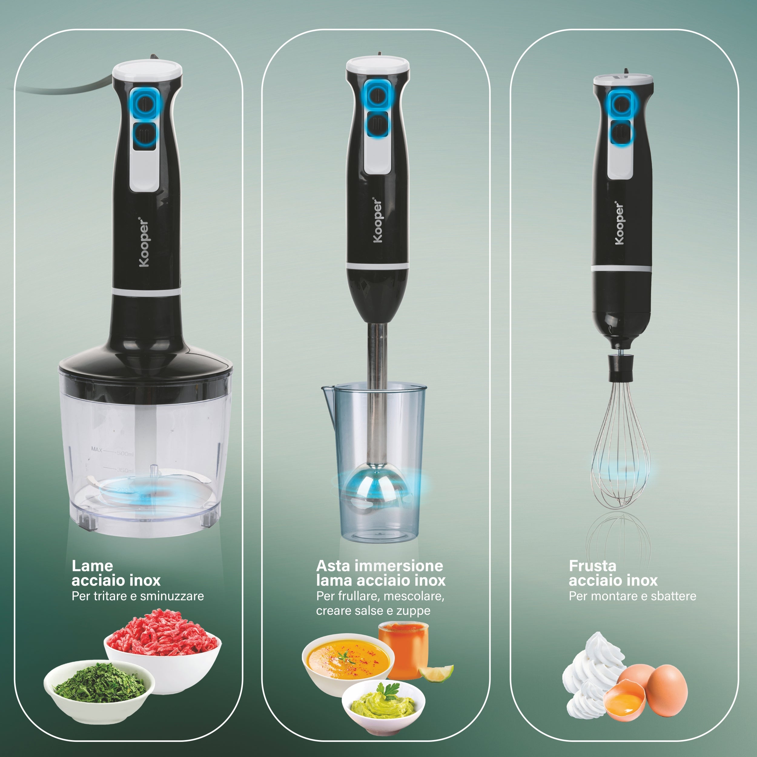 My Chef Robot da cucina 3 in 1  frullatore a immersione  mini tr