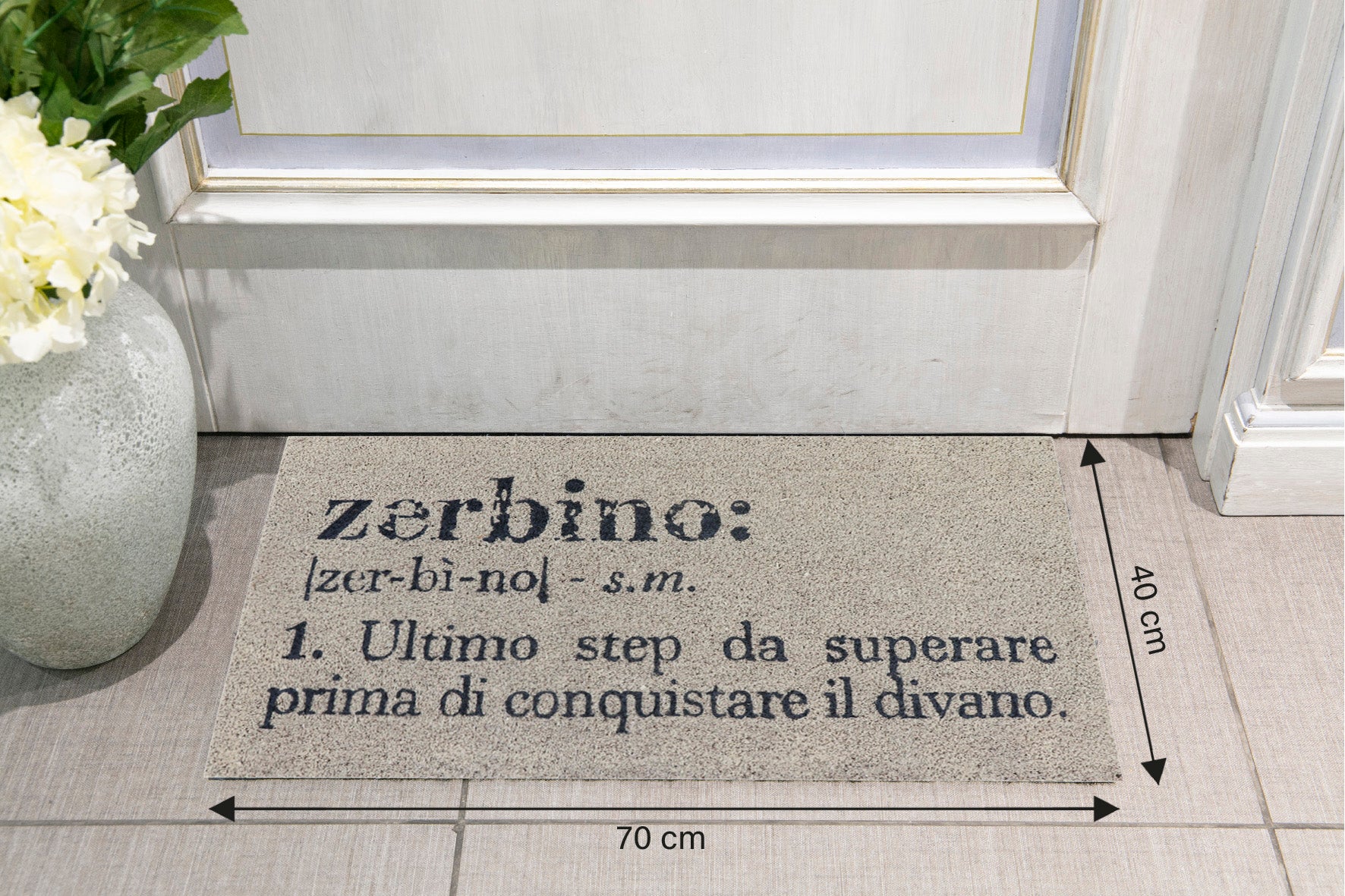 Zerbino 70x40 cm da ingresso casa in cocco e PVC con fondo antiscivolo Victionary