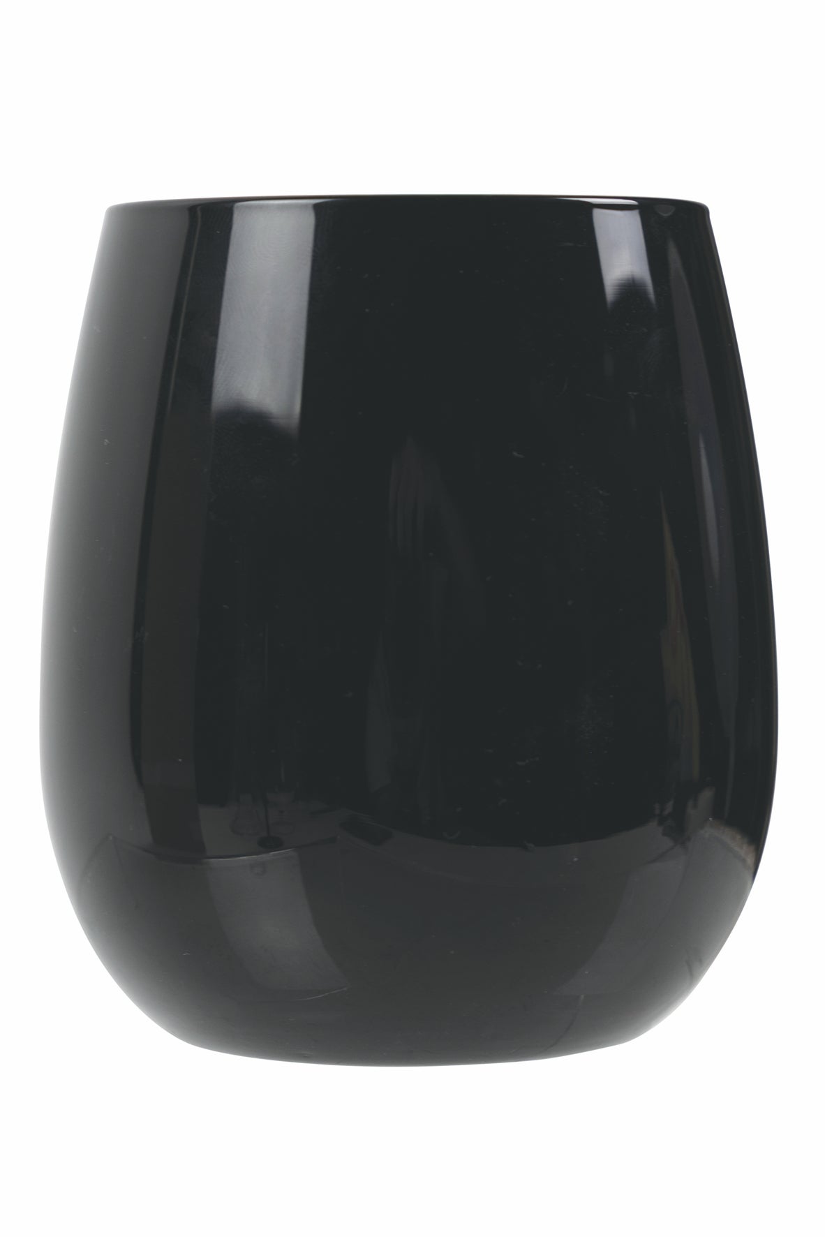 Bicchieri in vetro nero set 6 bicchieri acqua 370ml Happy Hour Shiny Black