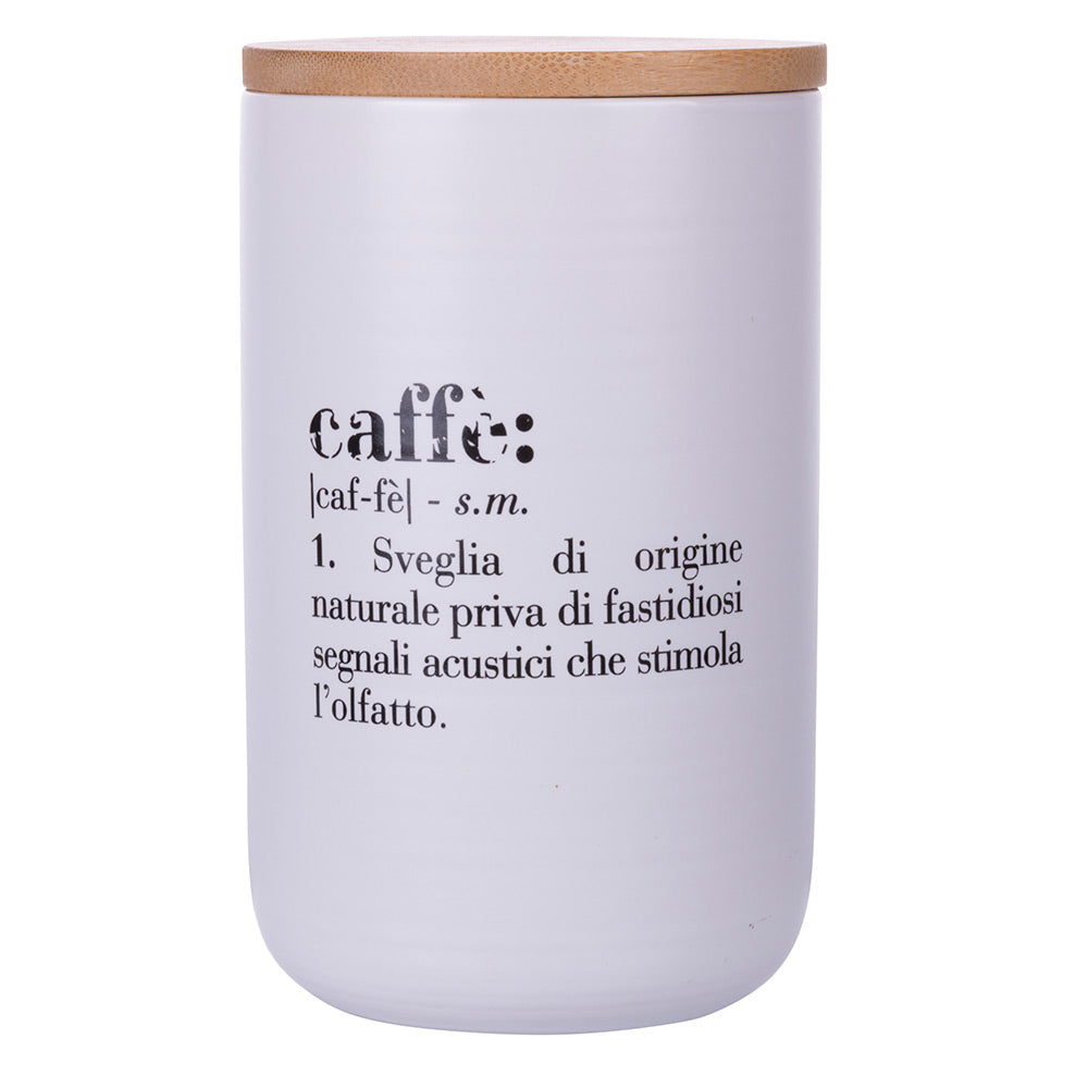 Set 3 barattoli sale, zucchero e caffè 750 ml, in new bone China, coperchio in bamboo,  Victionary Ocean