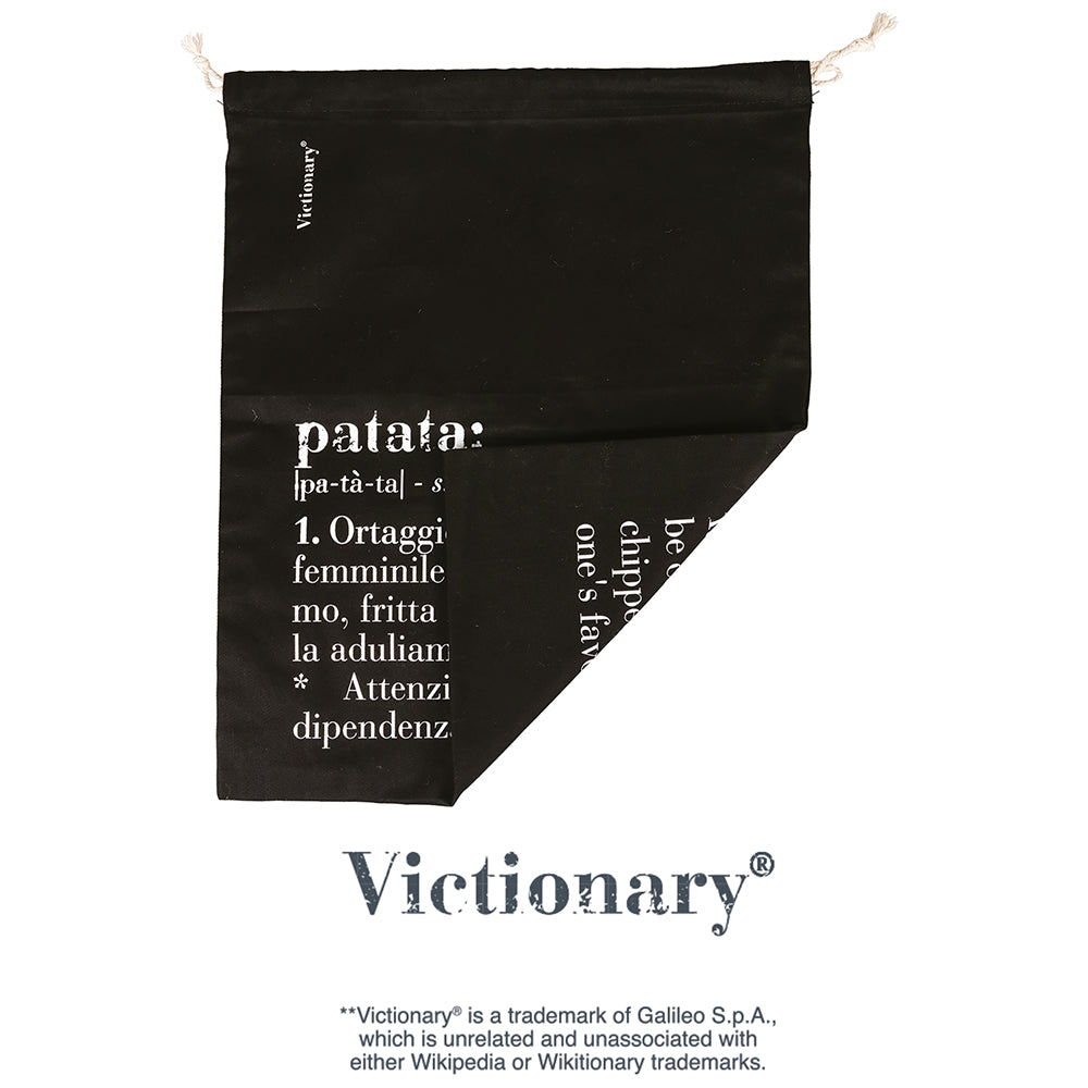 Sacchetto porta patate in cotone 40x30 cm, Victionary Black