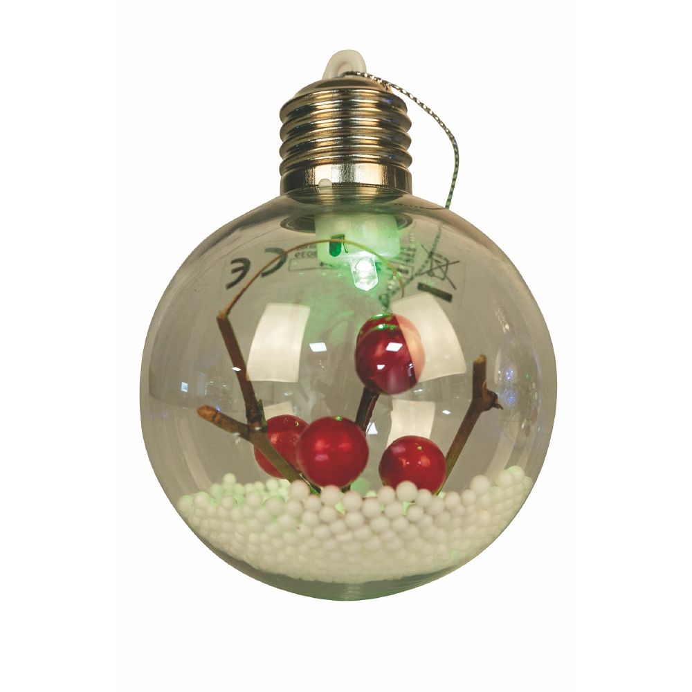 Palla led diametro  8 cm Xmas