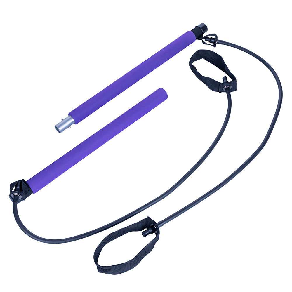 Barra Pilates multifunzione, bande elastiche, 2 impugnature per mani e piedi, Fitlover